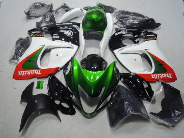 Bianco Verde Makita Carene Suzuki GSXR 1300 Hayabusa 08-19