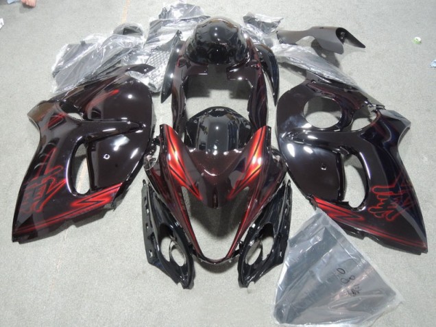 Nero Rosso Kit Carenatura Iniezione Suzuki GSXR 1300 Hayabusa 08-19